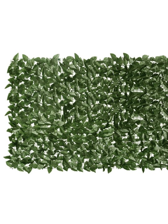 Balkona aizslietnis ar tumši zaļām lapām, 300x100 cm