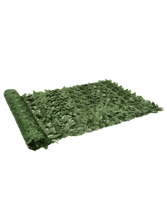 Balkona aizslietnis ar tumši zaļām lapām, 300x150 cm