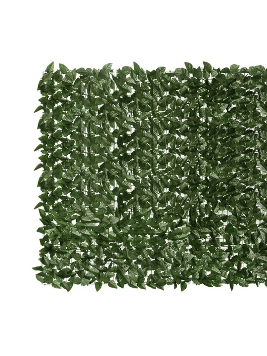 Balkona aizslietnis ar tumši zaļām lapām, 300x150 cm