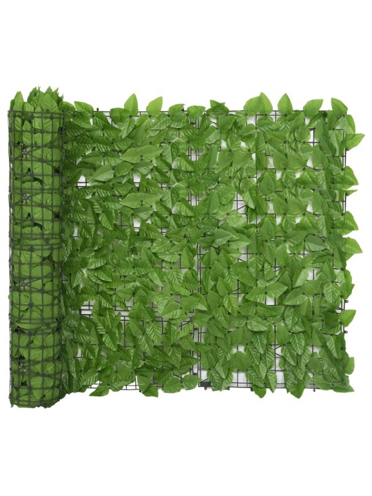Balkona aizslietnis ar zaļām lapām, 400x100 cm