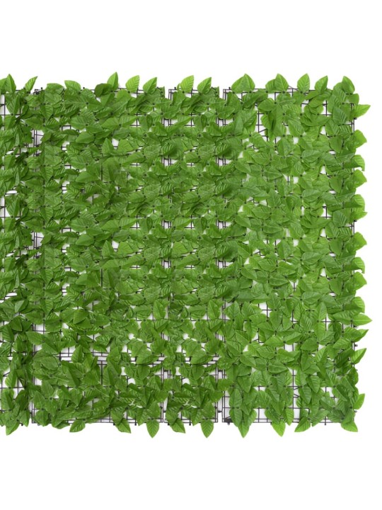 Balkona aizslietnis ar zaļām lapām, 400x150 cm