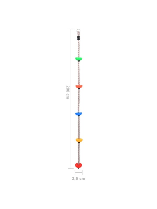 Kāpšanas virve ar platformām, 200 cm