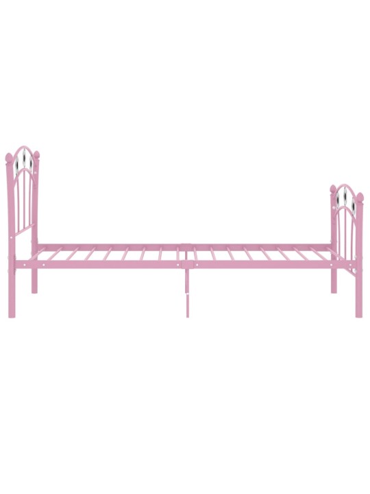 Gultas rāmis, futbola dizains, rozā metāls, 90x200 cm