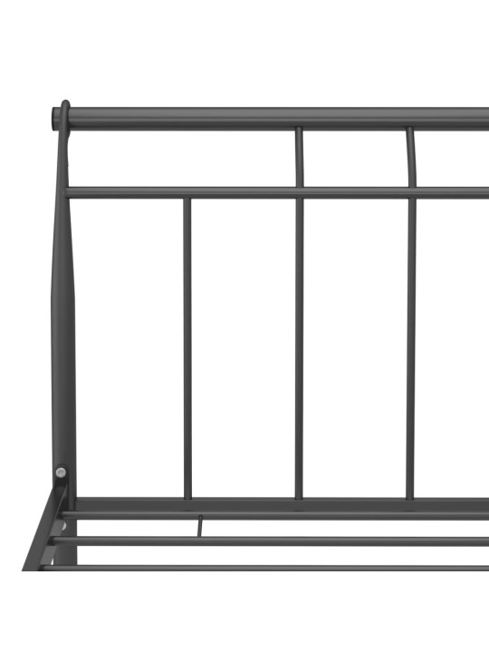 Gultas rāmis, melns metāls, 100x200 cm