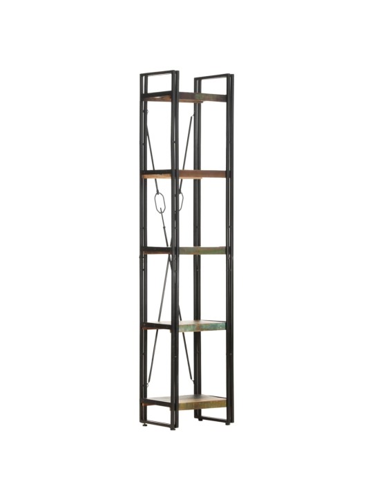 Grāmatu plaukts, 5 līmeņi, 40x30x180 cm, pārstrādāts masīvkoks