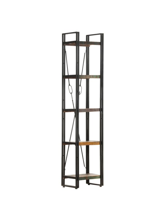 Grāmatu plaukts, 5 līmeņi, 40x30x180 cm, pārstrādāts masīvkoks