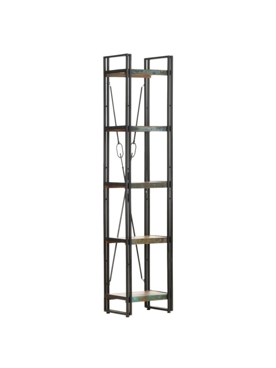 Grāmatu plaukts, 5 līmeņi, 40x30x180 cm, pārstrādāts masīvkoks