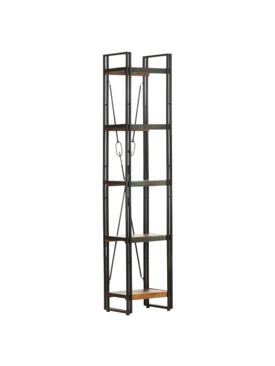 Grāmatu plaukts, 5 līmeņi, 40x30x180 cm, pārstrādāts masīvkoks