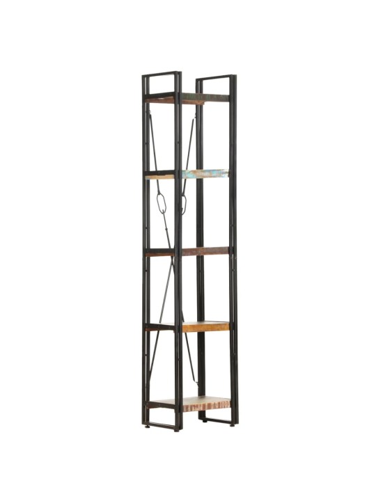 Grāmatu plaukts, 5 līmeņi, 40x30x180 cm, pārstrādāts masīvkoks