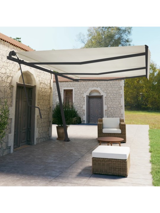 Markīzes stabu komplekts, antracītpelēks, 600x245 cm, dzelzs