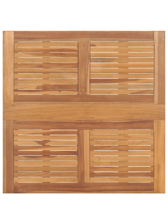 Saliekams dārza ēdamgalds, 90x90x75 cm, masīvs tīkkoks