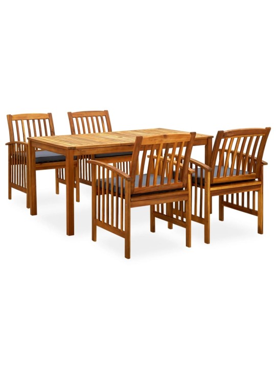 30580885 Piece Garden Dining Set with Cushions Solid Acacia Wood (45962+2x312130)