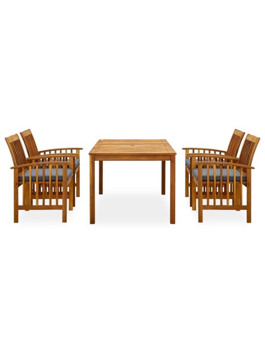 30580885 Piece Garden Dining Set with Cushions Solid Acacia Wood (45962+2x312130)