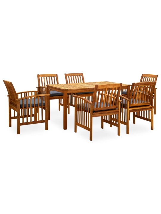 30580897 Piece Garden Dining Set with Cushions Solid Acacia Wood (45962+2x312131)