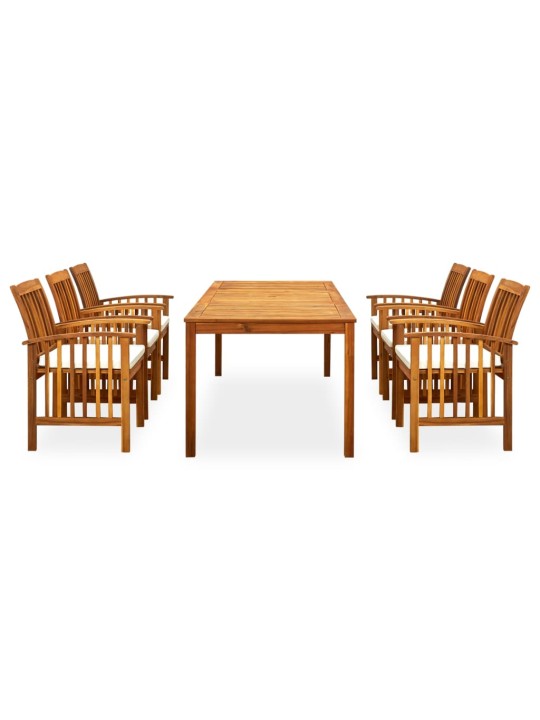 30580907 Piece Garden Dining Set with Cushions Solid Acacia Wood (45963+2x312129)