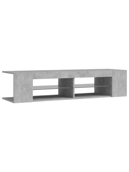 Tv galdiņš ar led lampiņām, 135x39x30 cm, betona pelēks