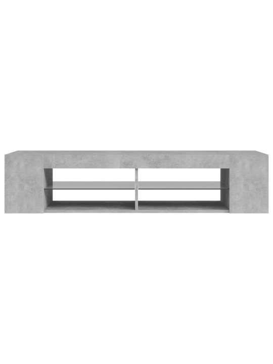 Tv galdiņš ar led lampiņām, 135x39x30 cm, betona pelēks