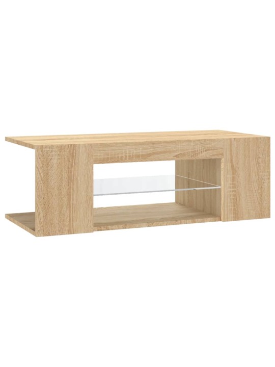Tv galdiņš ar led lampiņām, 90x39x30 cm, ozolkoka