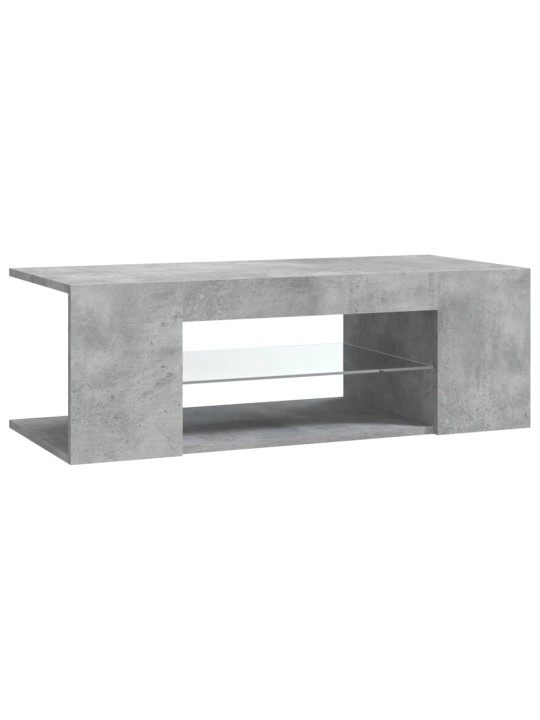 Tv galdiņš ar led lampiņām, 90x39x30 cm, betona pelēks