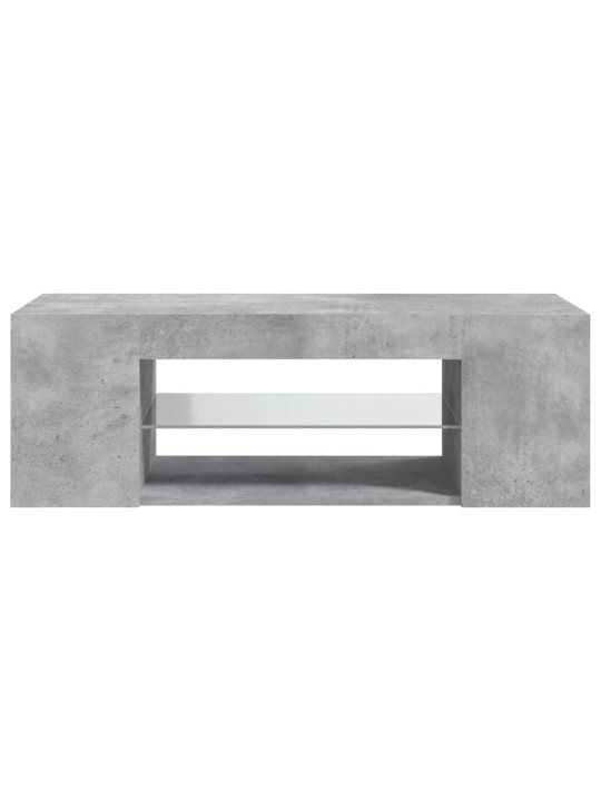 Tv galdiņš ar led lampiņām, 90x39x30 cm, betona pelēks