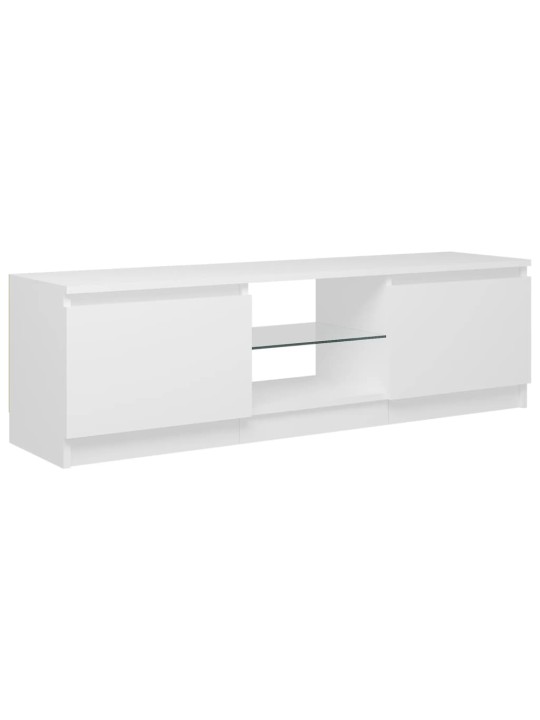 Tv skapītis ar led lampiņām, 120x30x35,5 cm, balts