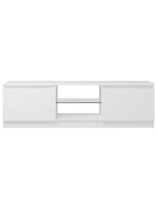 Tv skapītis ar led lampiņām, 120x30x35,5 cm, balts