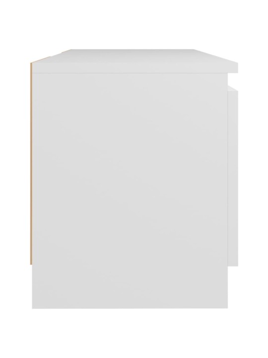 Tv skapītis ar led lampiņām, 120x30x35,5 cm, balts