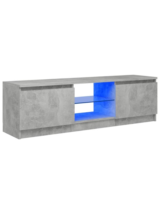 Tv skapītis ar led lampiņām, 120x30x35,5 cm, betona pelēks