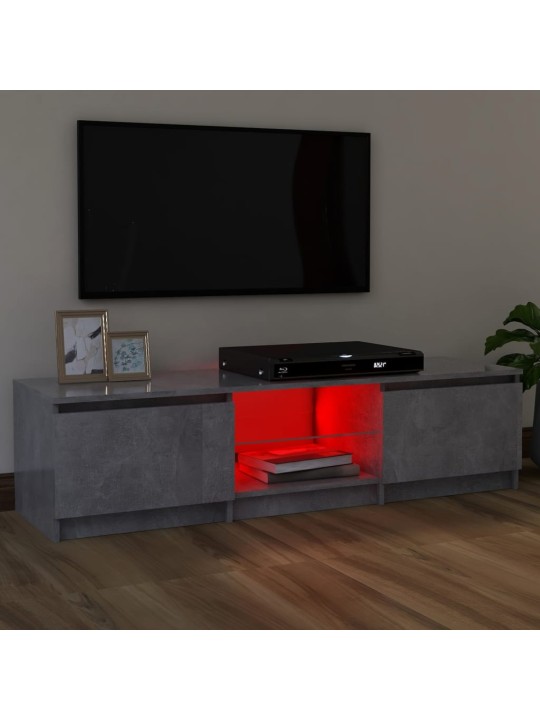Tv skapītis ar led lampiņām, 120x30x35,5 cm, betona pelēks