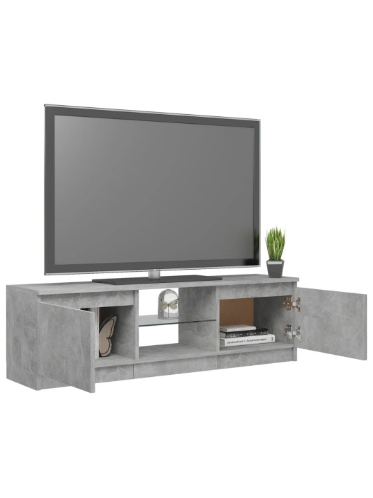 Tv skapītis ar led lampiņām, 120x30x35,5 cm, betona pelēks