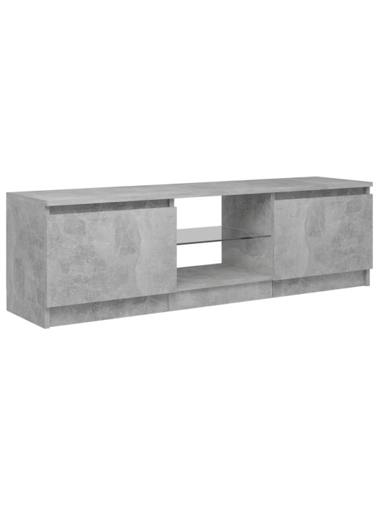 Tv skapītis ar led lampiņām, 120x30x35,5 cm, betona pelēks