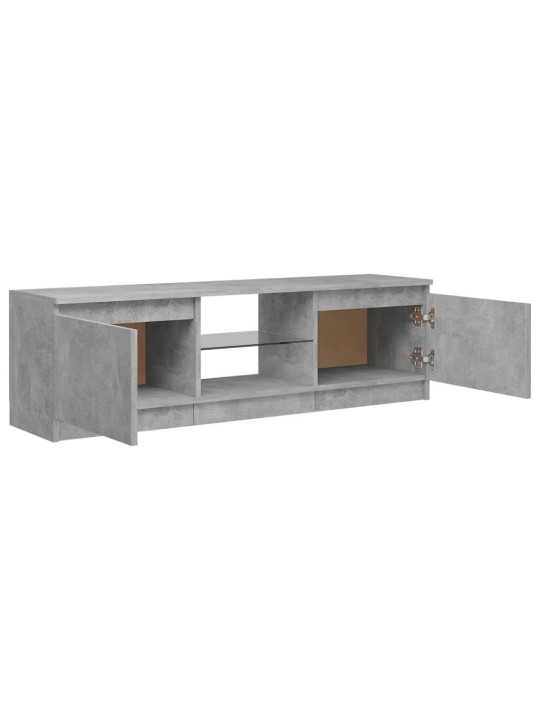 Tv skapītis ar led lampiņām, 120x30x35,5 cm, betona pelēks