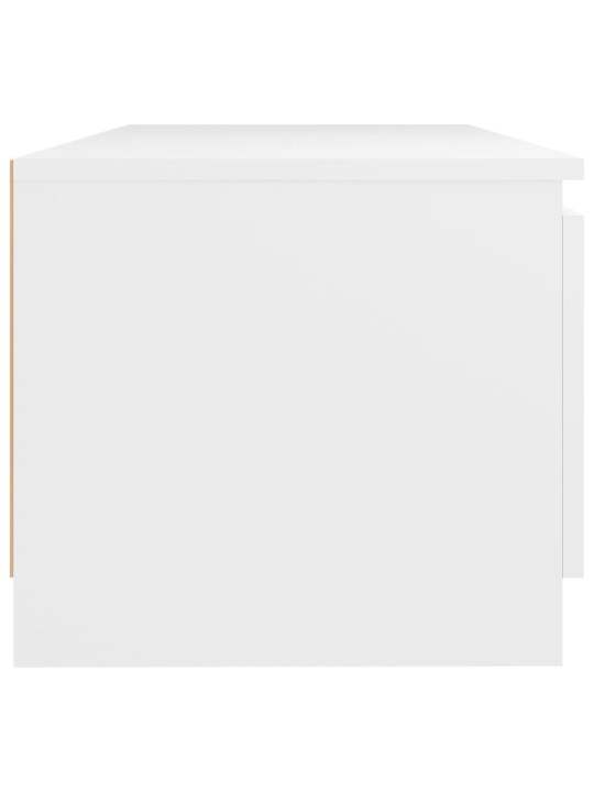 Tv plaukts ar led lampiņām, 140x40x35,5 cm, balts