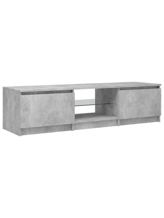 Tv skapītis ar led lampiņām, 140x40x35,5 cm, betona pelēks