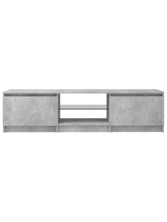 Tv skapītis ar led lampiņām, 140x40x35,5 cm, betona pelēks