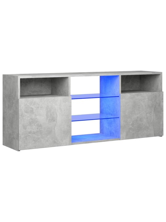 Tv skapītis ar led lampiņām, 120x30x50 cm, betona pelēks