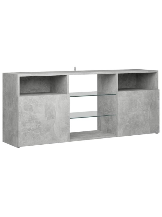Tv skapītis ar led lampiņām, 120x30x50 cm, betona pelēks