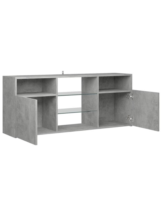 Tv skapītis ar led lampiņām, 120x30x50 cm, betona pelēks