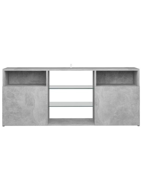 Tv skapītis ar led lampiņām, 120x30x50 cm, betona pelēks