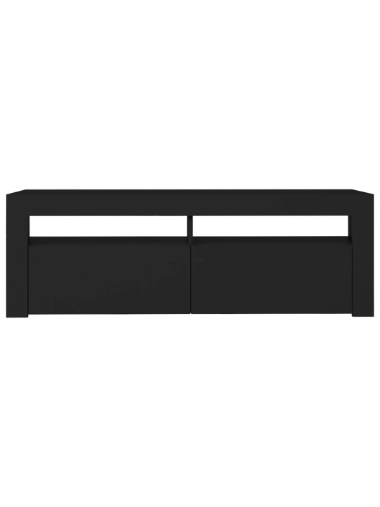 Tv galdiņš ar led lampiņām, 120x35x40 cm, melns