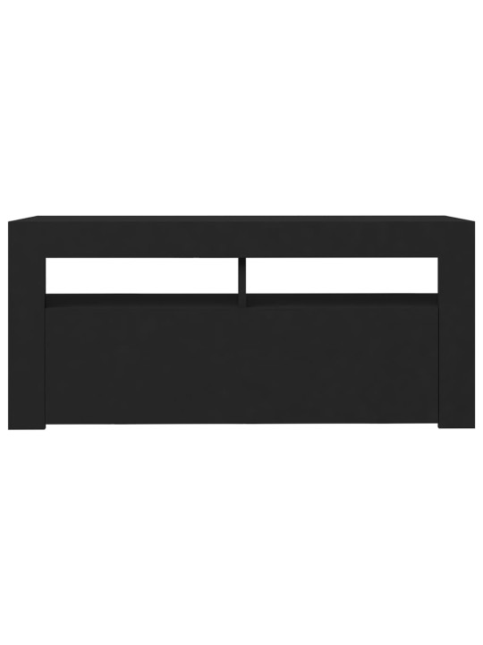 Tv galdiņš ar led lampiņām, 90x35x40 cm, melns