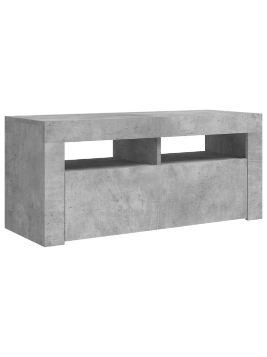 Tv galdiņš ar led lampiņām, 90x35x40 cm, betona pelēks