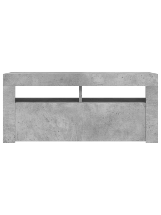 Tv galdiņš ar led lampiņām, 90x35x40 cm, betona pelēks