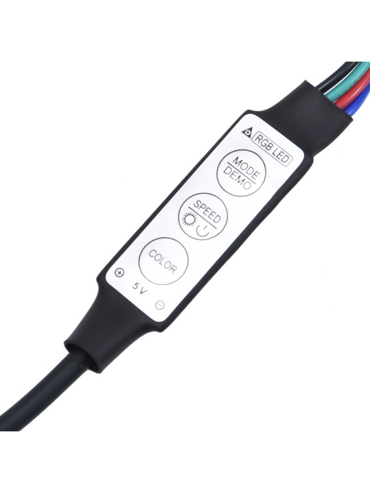 Kumode ar led lampiņām, 80x35x75 cm, balta