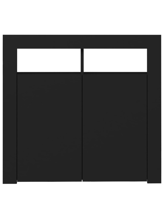 Kumode ar led lampiņām, 80x35x75 cm, melna