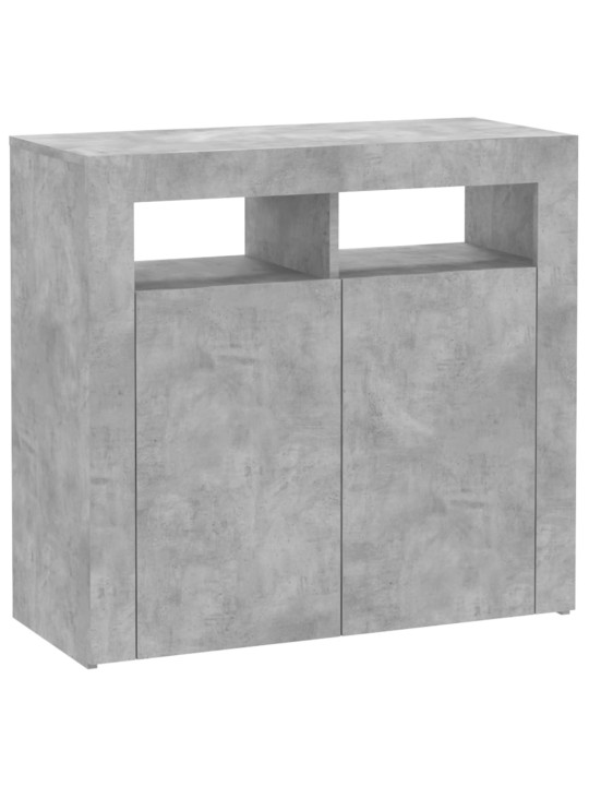 Kumode ar led lampiņām, 80x35x75 cm, betona pelēka