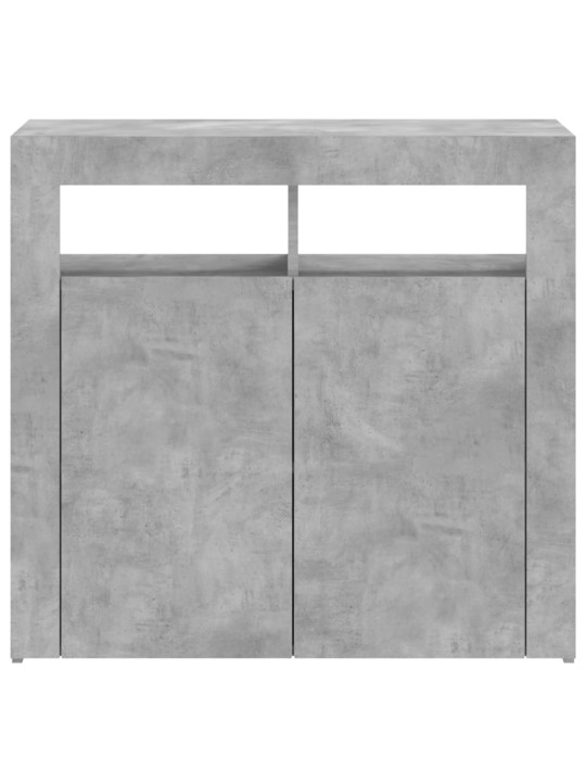 Kumode ar led lampiņām, 80x35x75 cm, betona pelēka