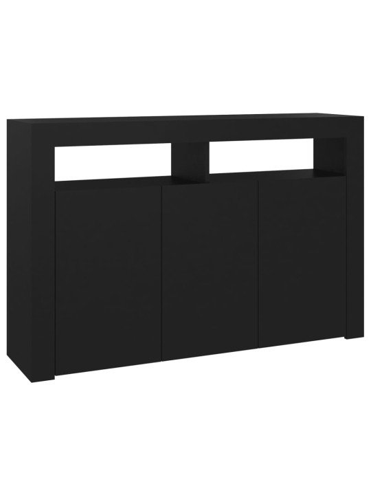 Kumode ar led lampiņām, melna, 115,5x30x75 cm