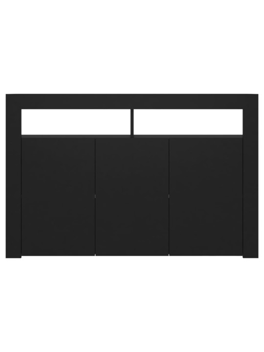 Kumode ar led lampiņām, melna, 115,5x30x75 cm