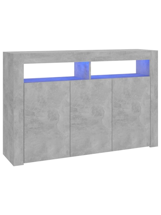 Kumode ar led lampiņām, 115,5x30x75 cm, betona pelēka